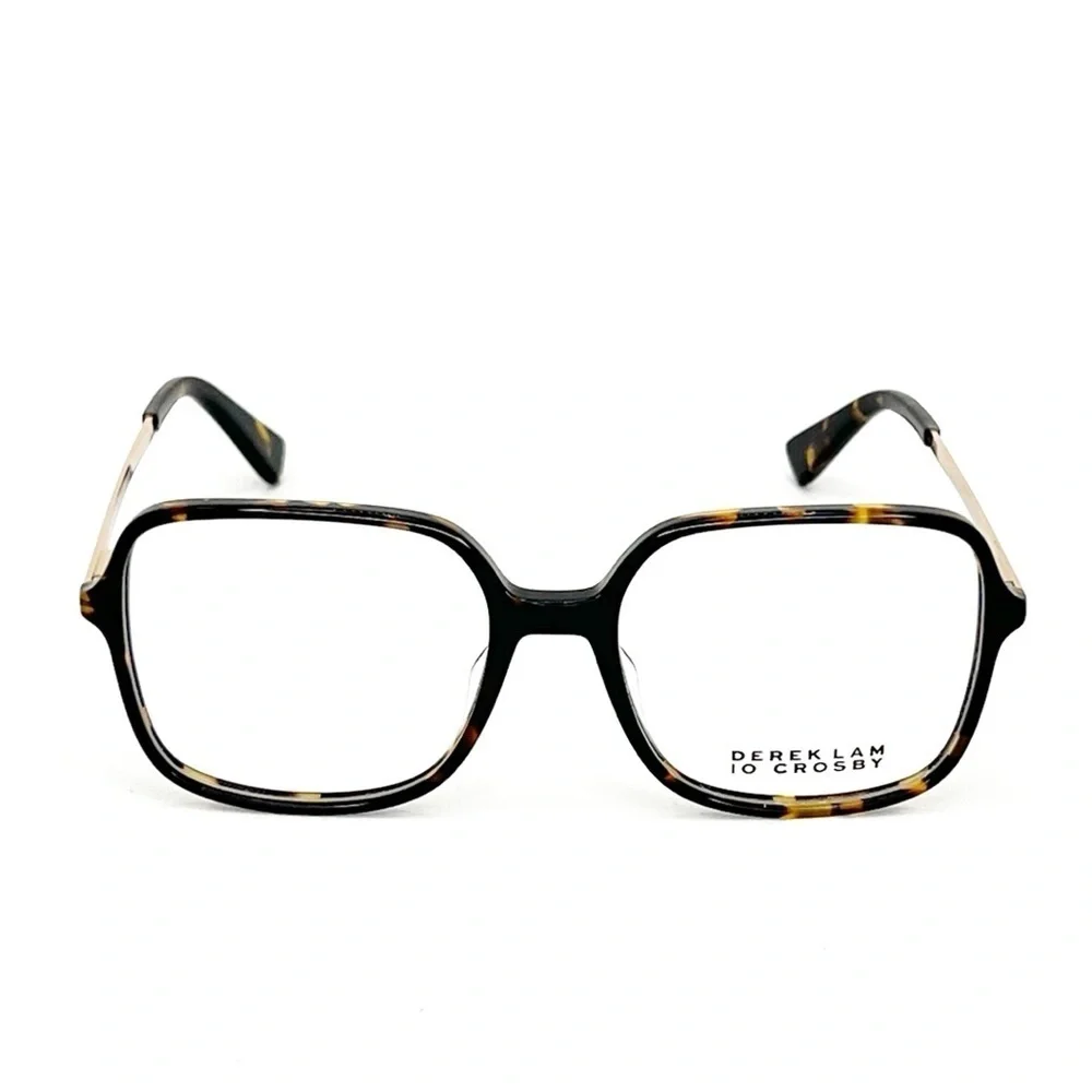 New Derek Lam 10 Crosby Noah Frames Tortoise & Gold Glasses Brown Eyewear